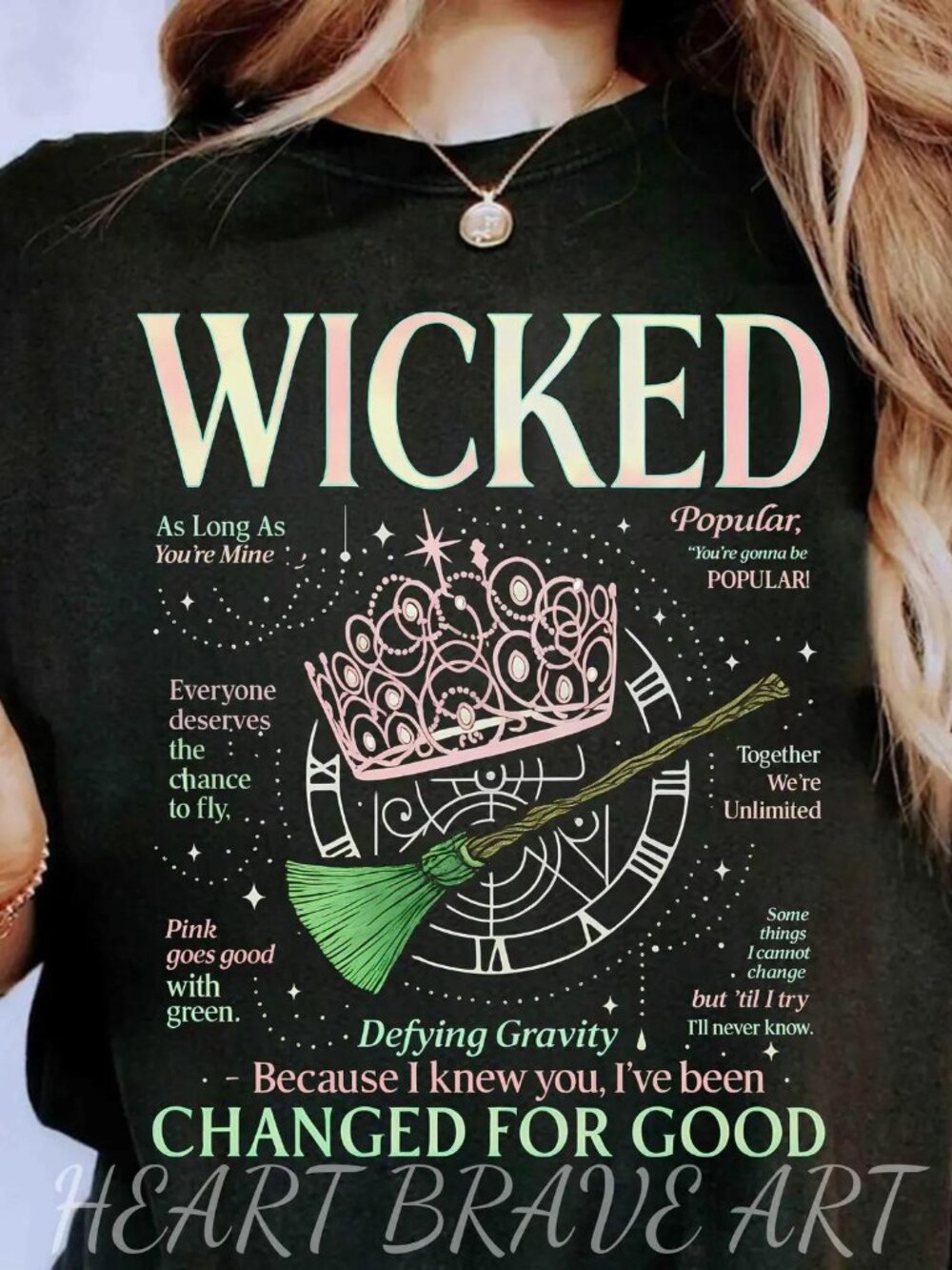 Wicked The Musical Tee, Defy Gravity Broomstick Shirt, Broadway Wizard Tshirt
